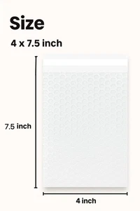 500 PCS 4x7.5" Clear Bubble Mailers – Self Seal Packing Bags - Picture 1 of 5