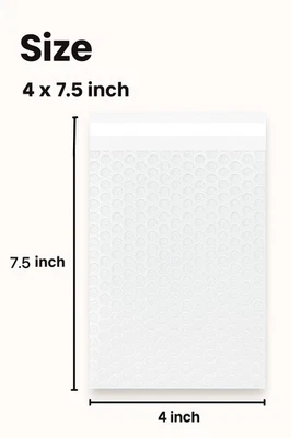 1100 PCS 4x7.5" Clear Bubble Mailers – Self Seal Packing Bags - Image 1 of 4