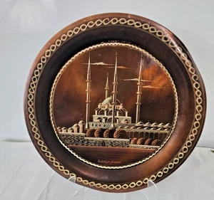 De colección Hecho a Mano Mezquita Selimiye Edrine Pavo Cobre Colgante de Pared Placa Grabada 13" - Imagen 1 de 6