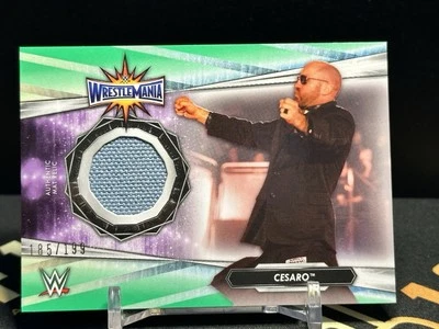 2021 Topps WWE Mat Relic #MR-CS Cesaro /199 Wrestlemania - Image 1 of 2