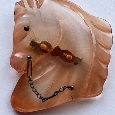 Stunning Antique/Vintage Bakelite Horse Head Brooch Art Deco Pin - Image 1 of 4