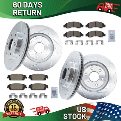 FRONT REAR Brake Disc Rotors and Ceramic Pads Kit for 2020 Cadillac Escalade/ESV Foto 1 de 4