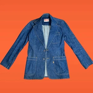 Vintage Levi’s Orange Tab 1970s Denim Blazer Jacket Retro Boho Western Size 38 - Picture 1 of 7