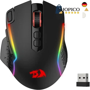 Kabellose Gaming-Maus mit RGB-Beleuchtung | 10000 DPI Präzision - Photo 1/10