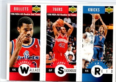 1996-97 Collector's Choice Rasheed Wallace / Jerry Stackhouse / J.R. Reid - Image 1 of 2