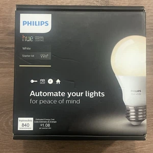 Philips Hue White Bulb Starter kit with Bridge 840 Lumens - Picture 1 of 4