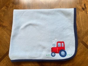 Coperta Pile Bambino Miniera Carters Bambino Blu Rosso Trattore Agricoltura 29" x 35" - Foto 1 di 12
