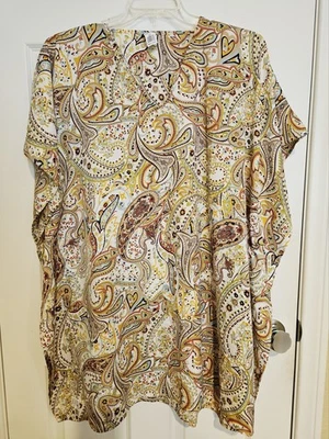 Momentum Brands Boho Paisley Kimono Estilo Encubrir Túnica Talla Única Plus 1X Foto 1 de 4