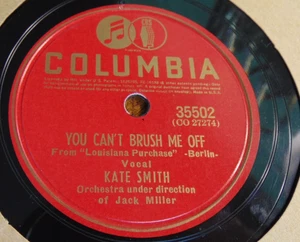 Kate Smith - Can't Brush Me Off / Lovely Day Tomorrow (1940) Columbia 78 V+E-V+ - Picture 1 of 3