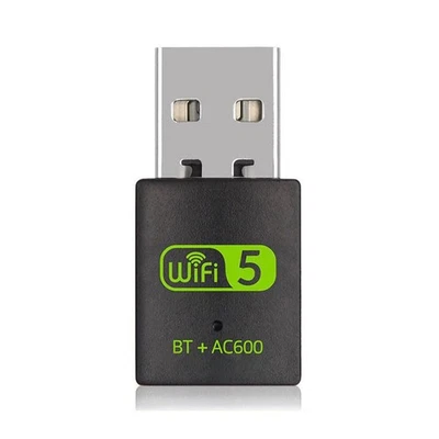 Black Mini USB Wireless Blue-tooth 5.0 Adapter 2.4G/5GHz WiFi Receiver - Image 1 of 4