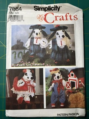 SIMPLICITY CRAFT PATTERN 7864 DALMATIONS TO STUFF CLOTHES UNCUT VINTAGE 1992 - Image 1 of 3