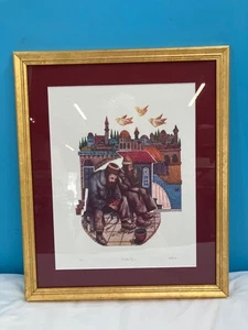 Amram Ebgi 'Two Poor Jews' Offset Lithograph AP Edition - Picture 1 of 7