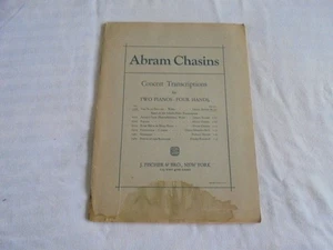 Two 1926 Abram Chasins Concert Transcriptions for 2 Pianos-4 Hands - Picture 1 of 2