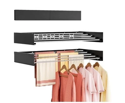 40” Wall Mounted Clothes Drying Rack Folding, Foldable Laundry Drying Rack - Image 1 of 4