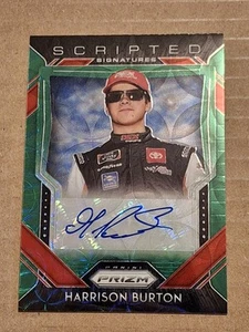 2020 HARRISON BURTON PANINI PRIZM GREEN AUTOGRAPHED AUTO CARD #SS-HB NASCAR /75 - Picture 1 of 4