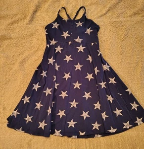 Old Navy Girls Blue Dress With White Stars Size 8 - Picture 1 of 6