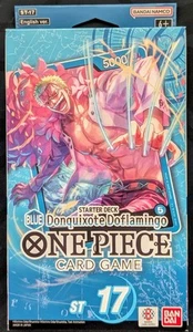 One Piece Card Game Starter Deck ST-17 (Blue) Doflamingo (No PRB01 Pack) - Picture 1 of 3