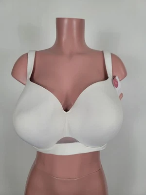 Sujetador con aros Cacique Comfort Bliss ligeramente forrado cobertura completa 44F blanco Foto 1 de 4