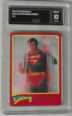1980 Topps Superman II inside the mysterious chamber #42 Graded Card GMA 10 - Image 1 of 2