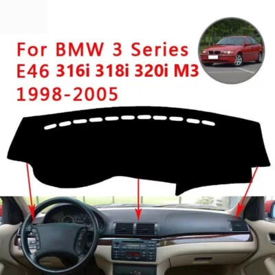 1x For BMW 3 Series 1998-05 black Non-slip Dash Board Mat Dashboard Carpet Trim Foto 1 de 4