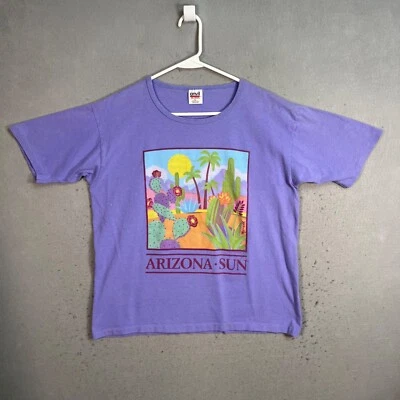 Vintage Anvil Arizona Sun Purple T-Shirt Womens L 100% Cotton - Image 1 of 4