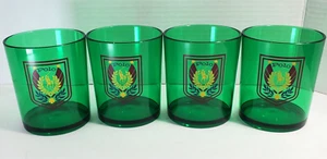 Vintage Polo Ralph Lauren Club Tumblers Green Cups Acrylic Plastic SET OF 4 - Picture 1 of 8