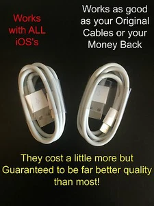 2x 8 pin Like Original Charger Charging Sync Data Cable Compatible With iPhone - Picture 1 of 3