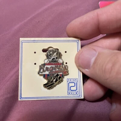 Atlanta Braves Cleats / Glove Logo Pin 1995 Peter David  - Image 1 of 2
