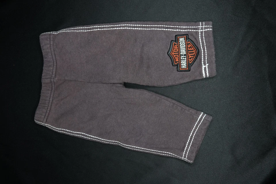Pantalones deportivos Harley Davidson niños 3-9M niños pequeños negros blancos motocicleta niños Foto 1 de 4