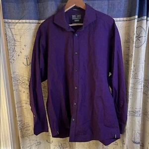 Black Brown 1826 purple, Navy, Red Checkered Shirt 17.5 35 Egyptian cotton - Picture 1 of 11