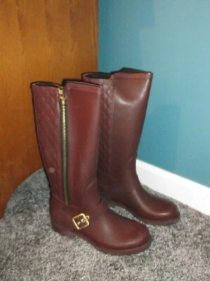 Steve Madden Northpol Talla 7 Borgoña Mujer Arnés Botas de Lluvia Altas  Foto 1 de 4