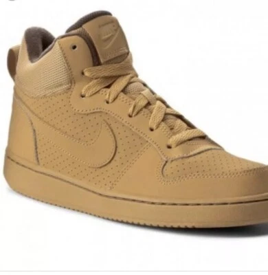 Zapato de baloncesto NIKE para niños Court Borough estampado medio (GS) pajar  Foto 1 de 4