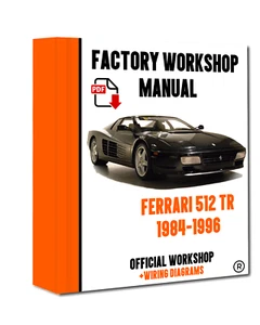 OFFICIAL WORKSHOP Manual Service Repair Ferrari 512TR 1984 - 1996 - Picture 1 of 6