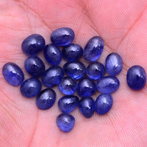 22 Stück Natürlich Blauer Saphir 6mm-9mm Cabochon Riesiges Lose Edelsteine - Bild 1 von 7