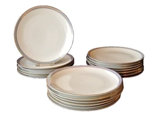 6 x Thomas Porzellan Exquisit Como Blaulüster Raymond Loewy Kuchenteller Ø 19,5 - Bild 1 von 7