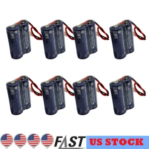 8pcs 2CR17450 3V 2600mAh Battery CR17450-2WK27 with Plug Non-rechargeable - Picture 1 of 4