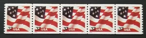 US 2002 Scott # 3631 FLAG Water Activated  PNC 5 x37c MNH Plate Number Coil S111 - Picture 1 of 1