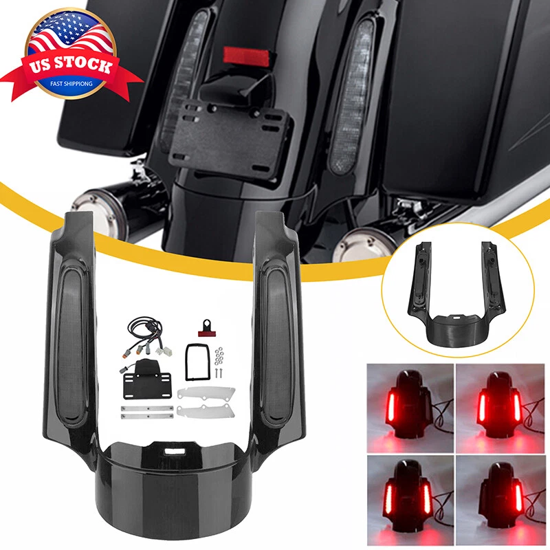 Guardabarros trasero fascia con luz LED apto para Harley Touring Electra Glide 2009-2013 Foto 1 de 4