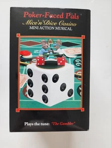 Enesco Poker-Faced Pals, Mini-Action-Musical, ""The Gambler"" Neu im Karton, 1996 - Bild 1 von 7