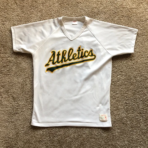 Vtg Rawlings MLB Rickey Henderson 24 Oakland A's Athletics Baseball Jersey Large Cover