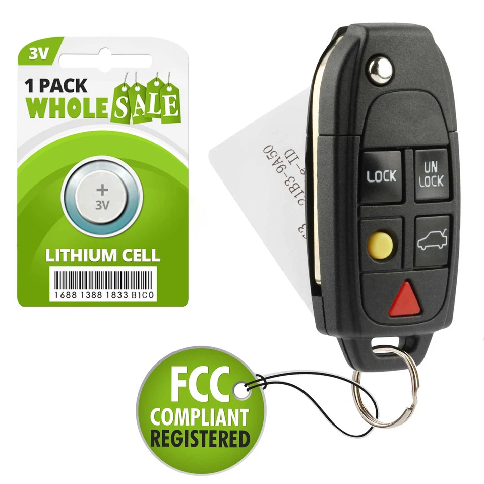 Replacement For 2004 2005 2006 2007 2008 Volvo XC70 Key Fob Remote Foto 1 de 1