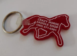 Crazy Horse Saddle Shop Red Promo Keyring Accessory - Picture 1 of 6