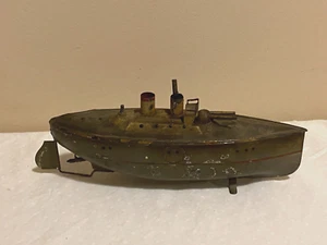 Antique Bing Tin Wind-Up Toy Battleship ah-61 - Picture 1 of 10