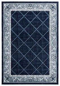 2x3 United Weavers Blue Geometric Diamonds 2050 10964 - Aprx 1' 10" x 2' 8" - Picture 1 of 2