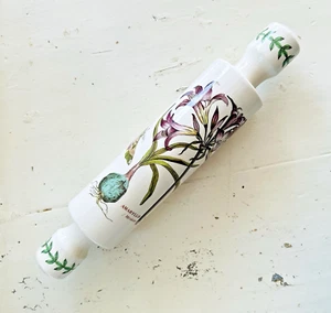 ROLLING PIN CHILLED Portmeirion BOTANIC GARDEN Amaryllis Lily & Butterflies - Picture 1 of 13