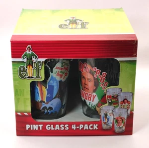 Paquete de 4 vasos de pinta ICUP - Citas y gráficos de películas en cada vaso - NUEVO EN CAJA - Imagen 1 de 4