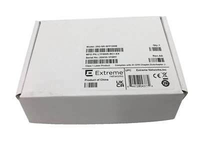 Extreme Networks 25G-SR-SFP100M 10501 LTF8585-BC+-EX SFP28 644728043774 - Image 1 of 2