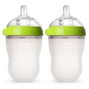 Comotomo Baby Bottle Double Pack Green 8oz - Picture 1 of 4