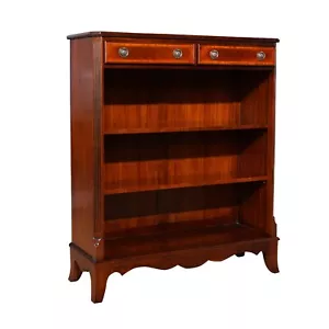 NSI028SB, Niagara Furniture, Two Drawer Bookcase, Mahogany Bookcase - Picture 1 of 11