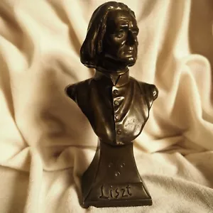 Antiguo compositor de piano Liszt retrato estatua escultura figura Viena Hungría - Imagen 1 de 9